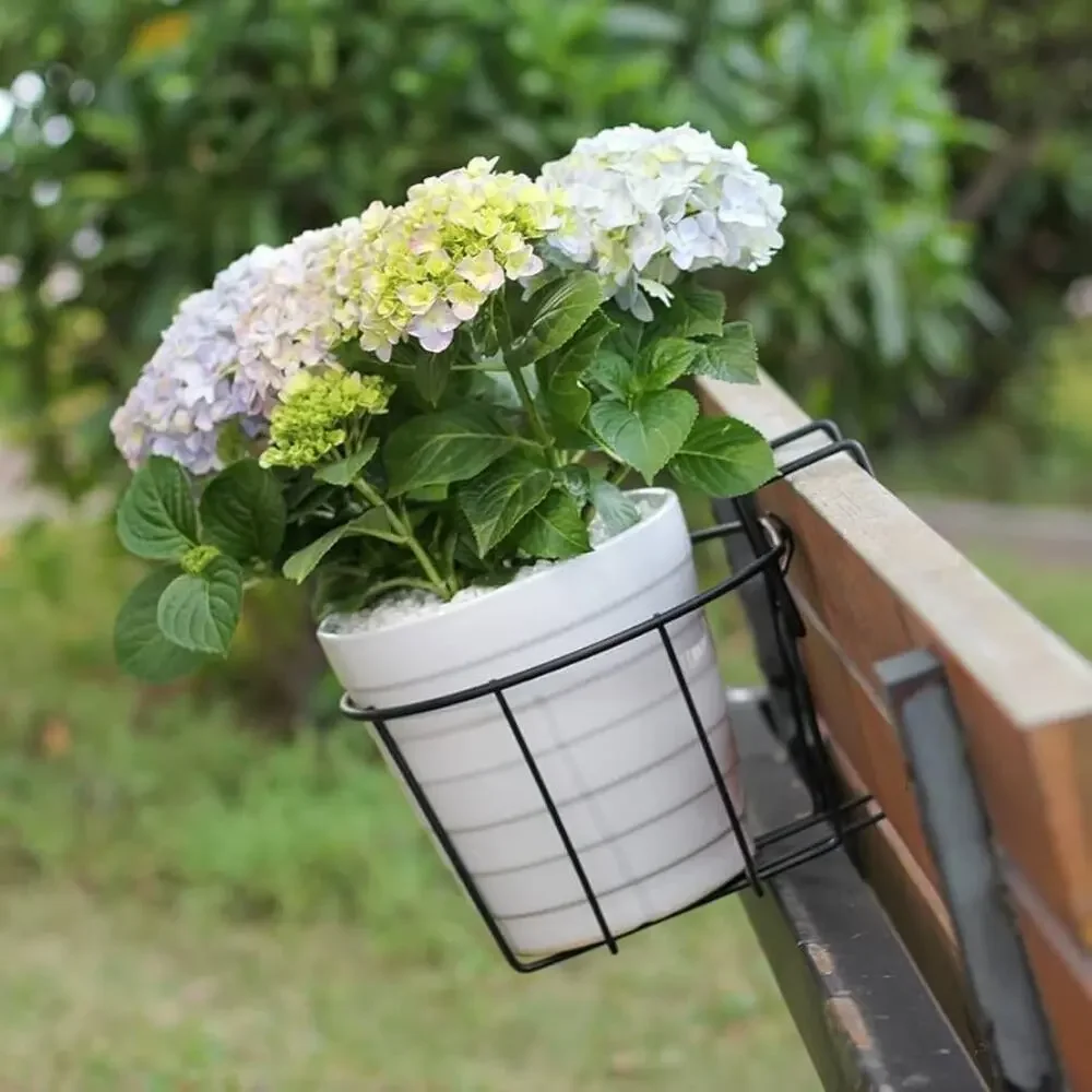 3Pack 10inch Railing Planters Balcony Hanging Baskets for Plants